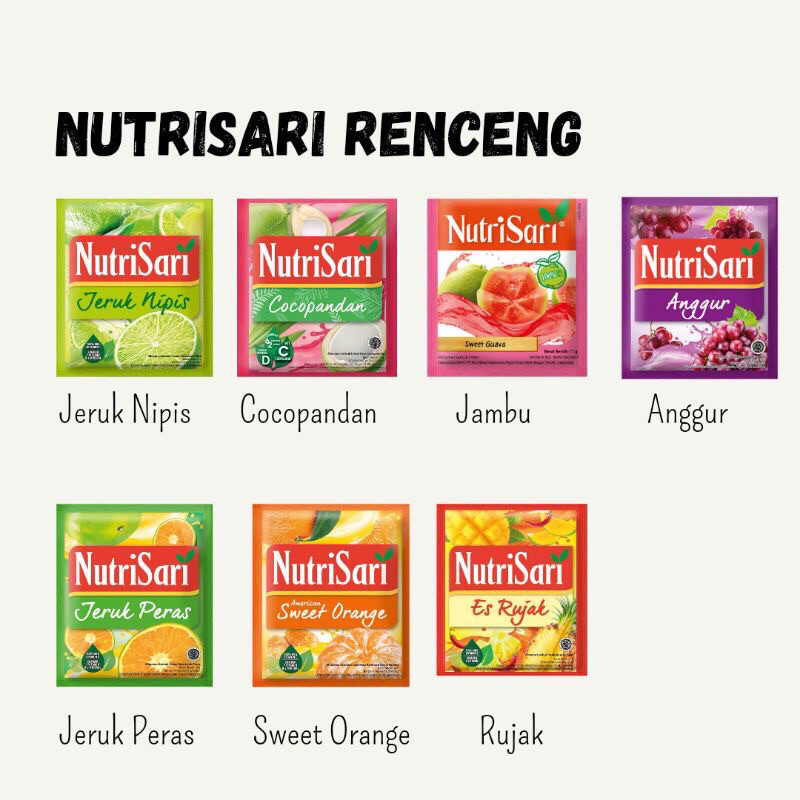 

NUTRISARI ALL VARIAN RENCENG 10 SACHET