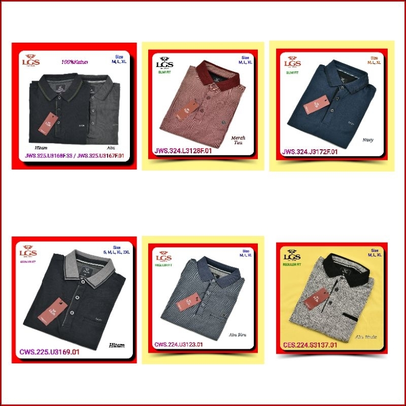 Kaos Kerah Pria Lgs Lengan Pendek