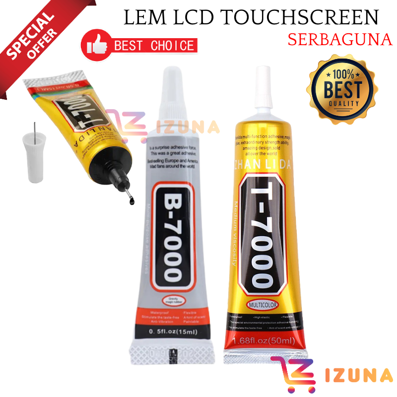 [IZUNA] LEM LCD TOUCHSCREEN B-7000 T-7000 / LEM LAYAR HP / LEM LCD TRANSPARAN / LEM SERBAGUNA / LEM LCD 15ML / LEM LCD HITAM BENING / LEM BATERAI