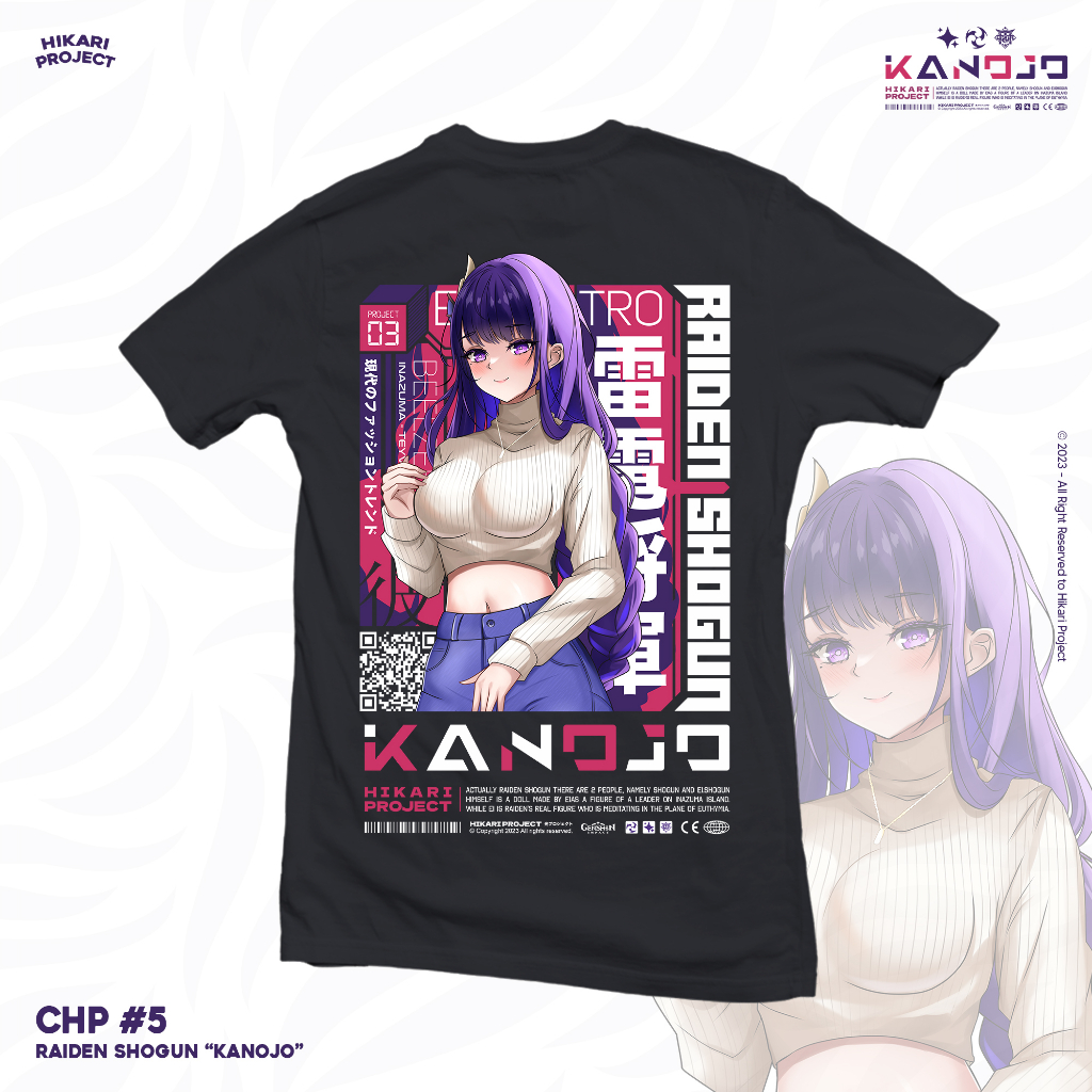 Kaos Genshin Raiden Shogun - Kaos Anime