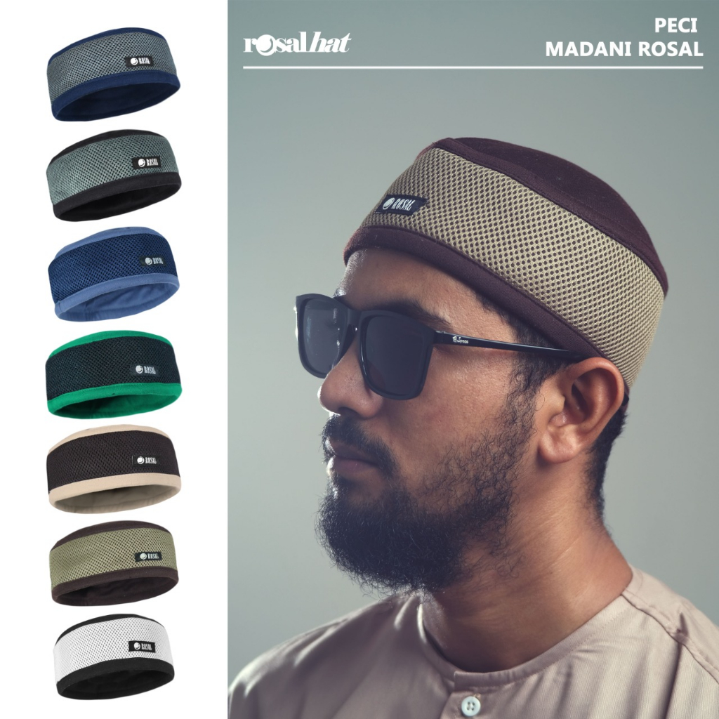 ROSAL PECI MADANI Peci Kopiah Kupluk Pria Muslim Harga Grosir Murah
