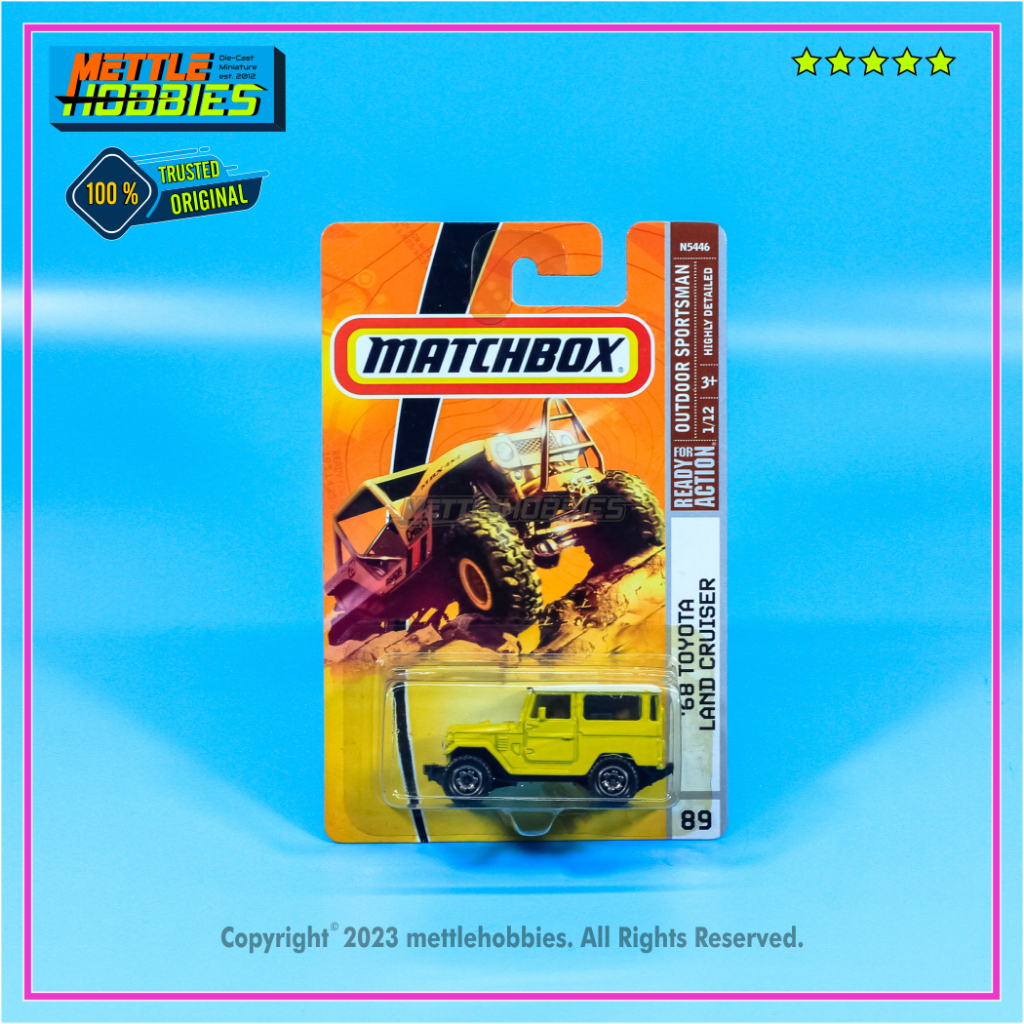 Matchbox 1968 Toyota Land Cruiser FJ40 Hardtop Diecast Miniatur Replika Mobil 1:64
