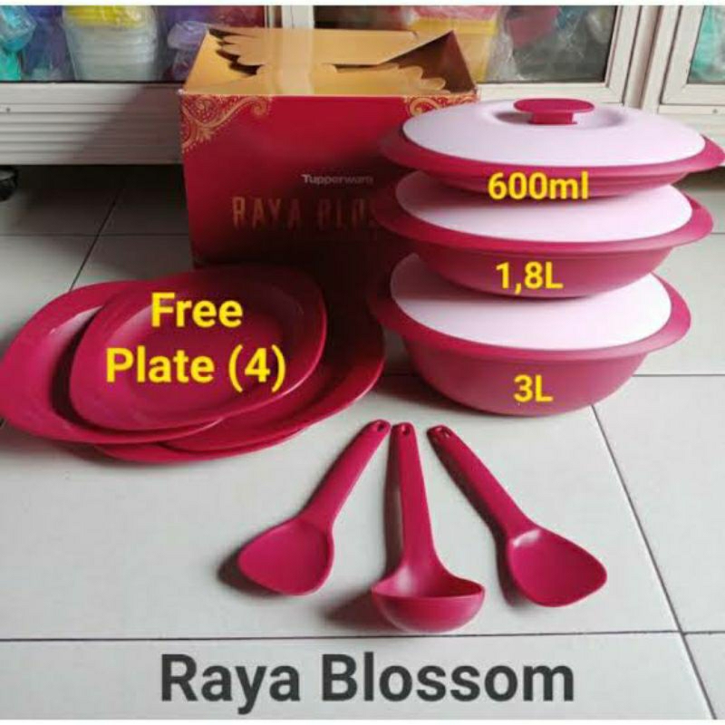 Raya Bloosom Plate/Set saji tupperware