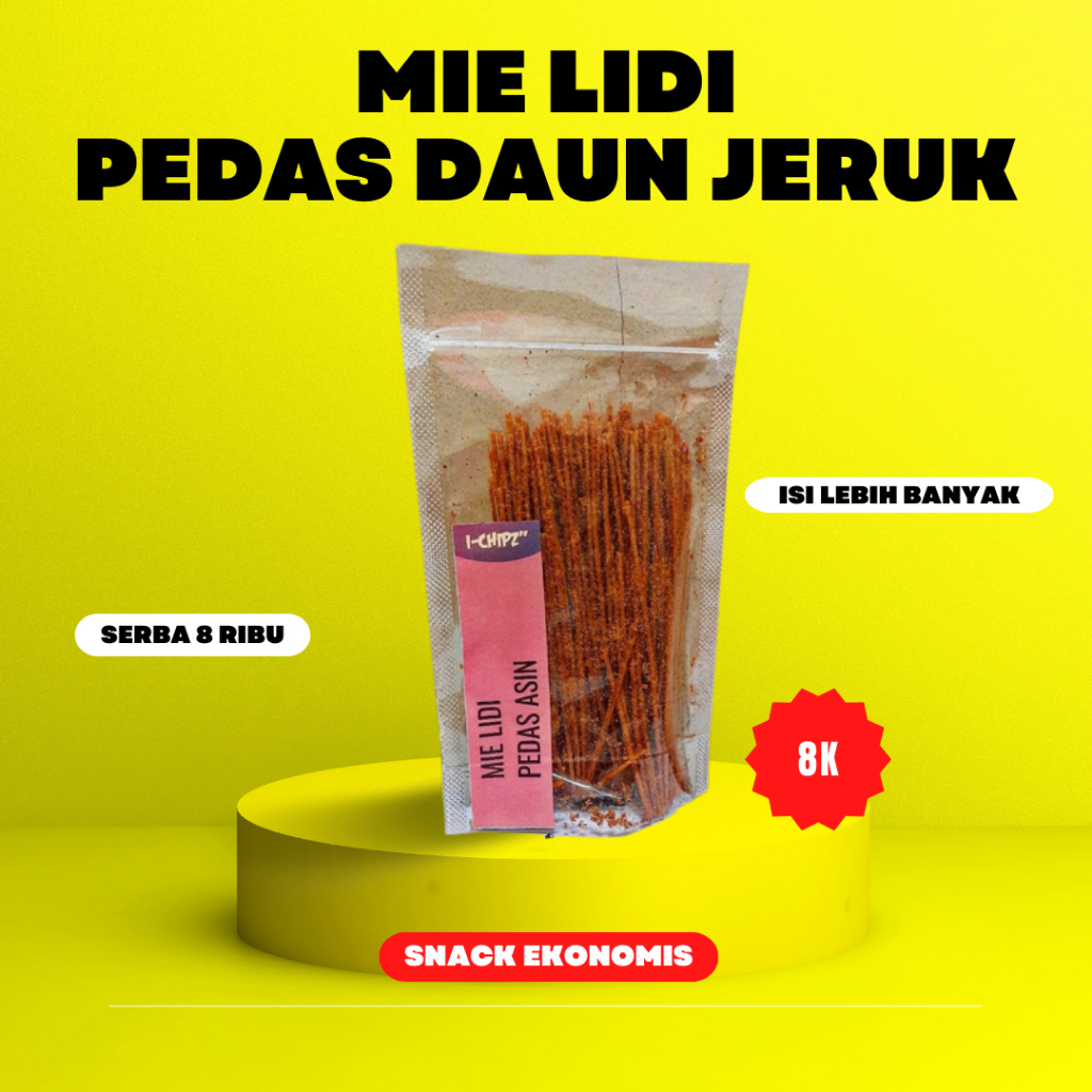 

Mie Lidi Pedas Daun Jeruk Viral Murah