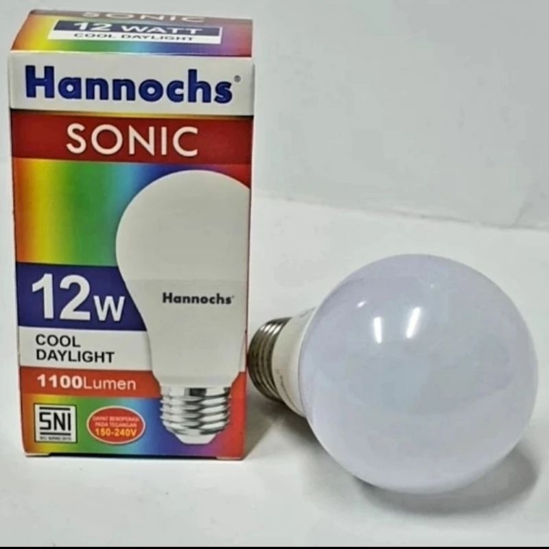Lampu LED hannochs 12 watt cahaya putih