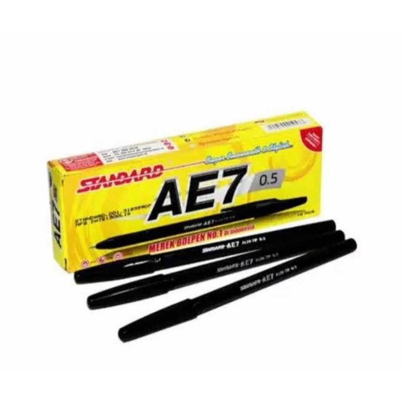 

BOLPOINT STANDART AE7 HITAM (12 PCS)