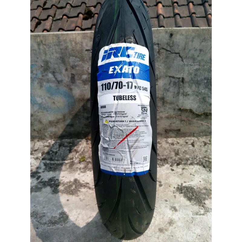 IRC 110/70-17 NR 88 EXATO BAN LUAR IRC RING 17 TUBELESS