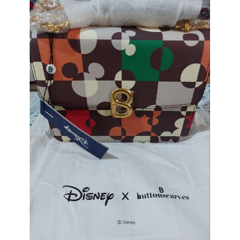 Puzzlea Bag Brown Disney x Buttonscarves (as is item)