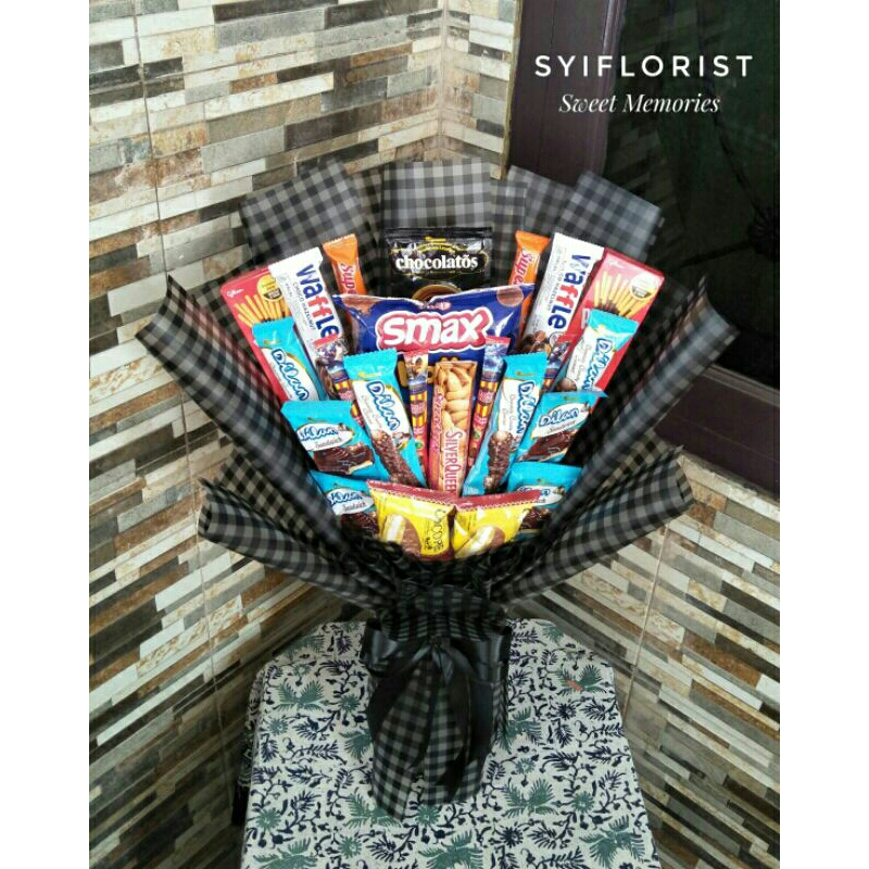 

BUKET SNACK COKELAT UKURAN JUMBO | SNACK SERBA COKELAT UNTUK HADIAH WISUDA, ULTAH, VALENTINE, ANNIVERSARY DLL