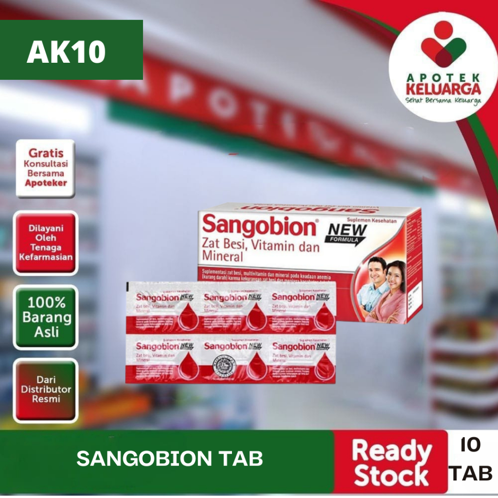 SANGOBION TABLET TAMBAH DARAH, TABLET ZAT BESI #PADANG