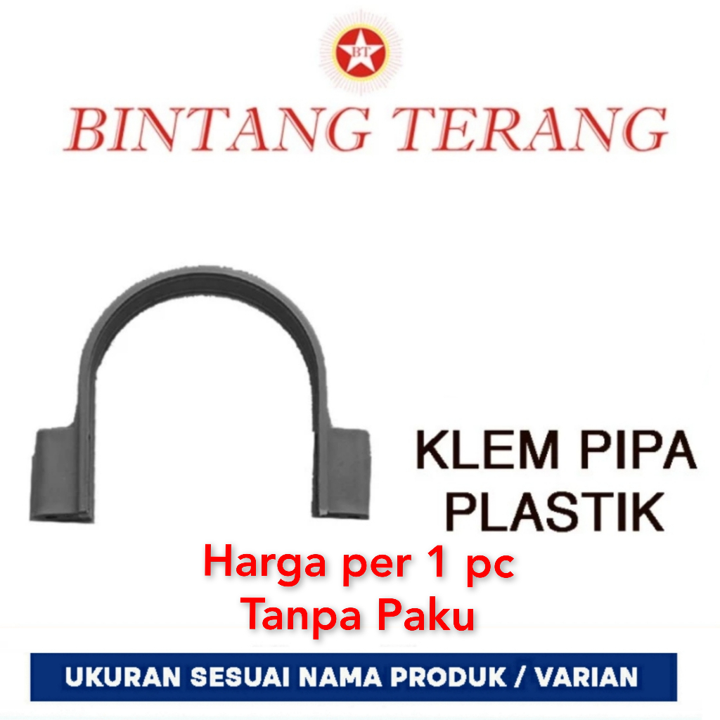 Klem Pipa PVC 4" / Clamp Pipa / Klem Pipa Plastik