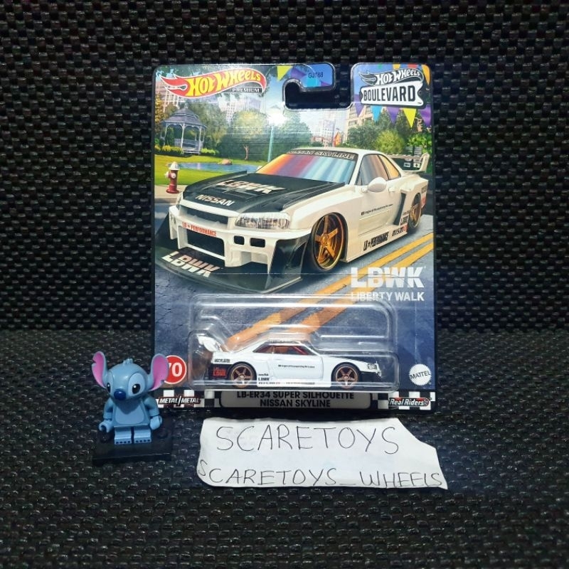 Hot Wheels lb er34 er 34 super silhouette nissan skyline putih boulevard