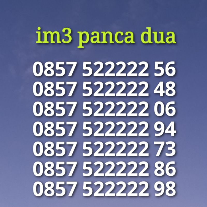 Indosat kartu im3 cantik serian lama