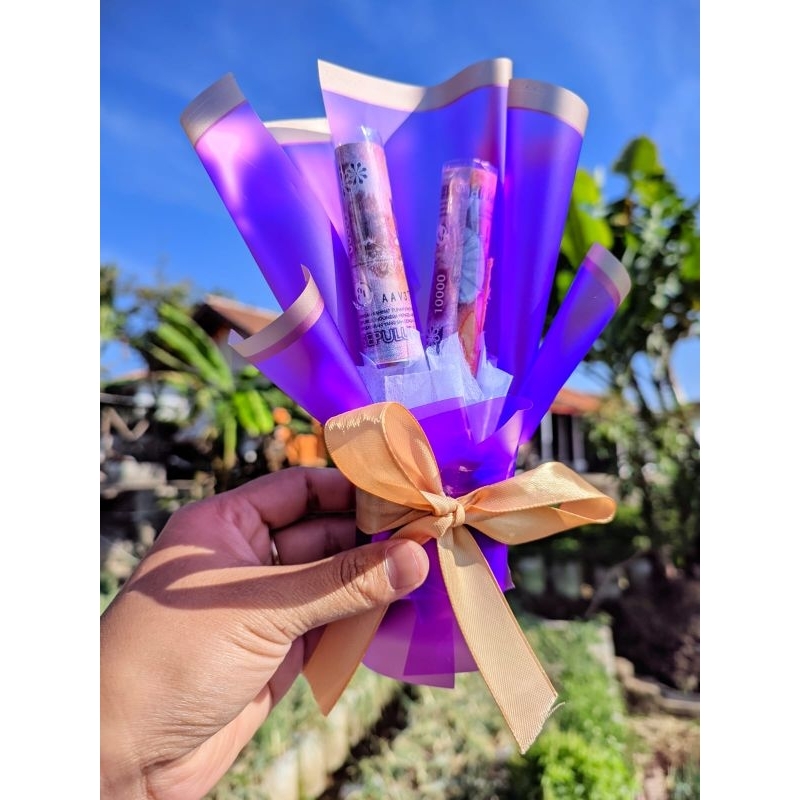 buket mini kosong/ angpau buket / kerangka buket mini uang / money bucket mini