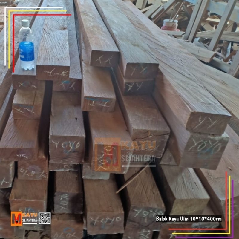 BALOK KAYU ULIN ASLI KALIMANTAN 10 x 10 x 400 Unfinishing