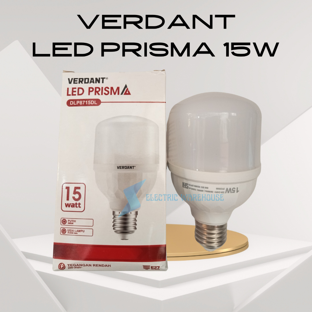 VERDANT LAMPU LED BULB PRISMA 15 W PUTIH