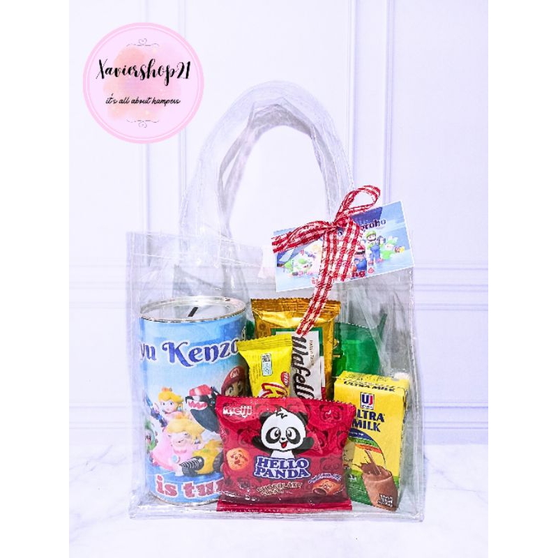 

Paket Snack Celengan Custom Kemasan Tas Mika