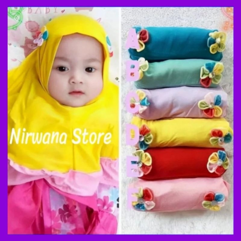 kerudung Bayi 0 6 12 bulan sampai 1-2 tahun B pelangi hijab bayi jilbab anak jilbab bayi perempuan