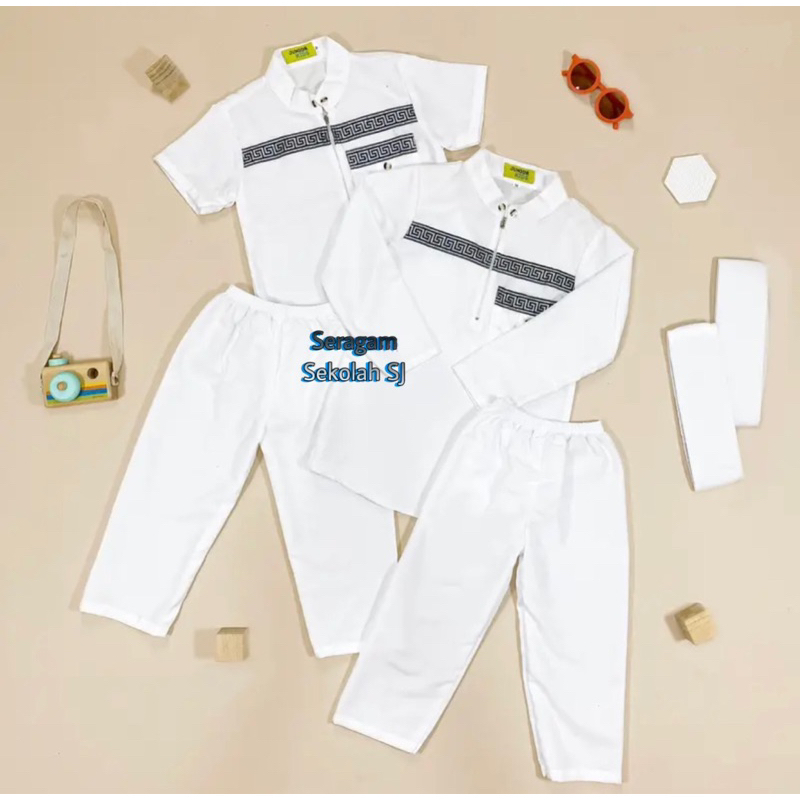 BAJU MUSLIM ANAK LAKI LAKI/ BAJU KOKO ANAK SD TK BAYI/ SERAGAM SEKOLAH BAJU MUSLIM