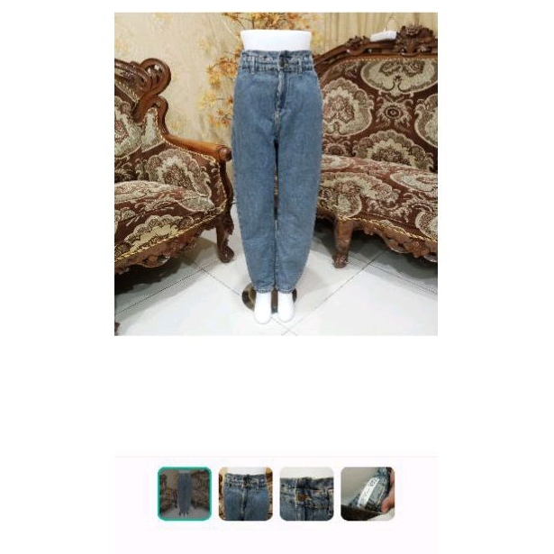Zara paperbag baggy jeans