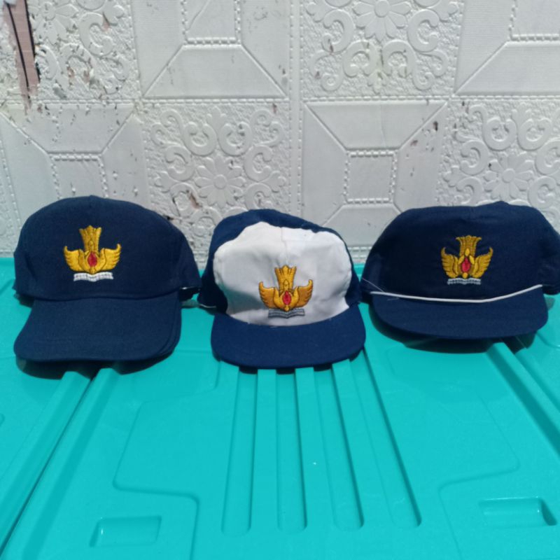 TOPI SMP BIRU PUTIH/TOPI SMP FULL BIRU/TOPI SEKOLAH SMP
