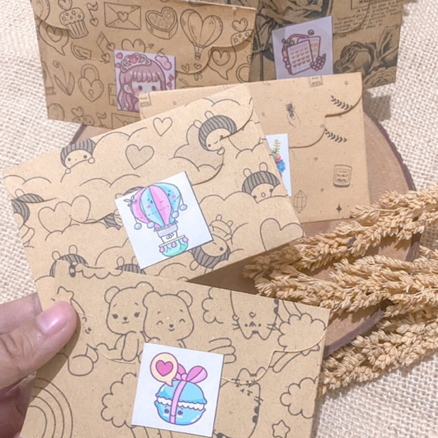 

50PCS STICKER AESTHETIC CUTE STIKER AMPLOP PACKING STIKER FREEBIES LUCU MURAH