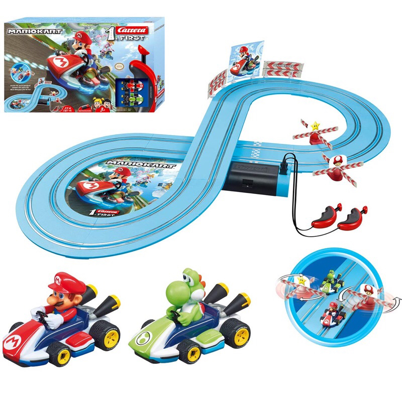 Carrera FIRST Race Mario Kart Miniature Race Track Pinwheels Playset