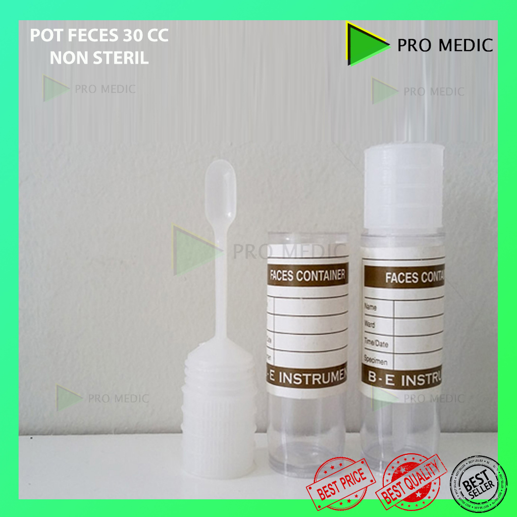 Pot feces non sterile 30cc Faeces Feses