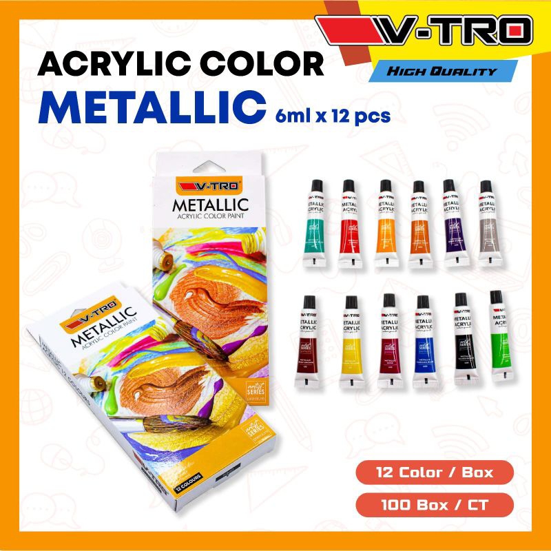 

cat acrylic metalik Vtro 12 warna