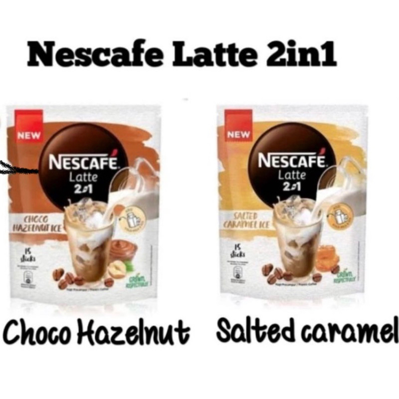 

VARIAN NESCAFE LATTE 2IN1 CHOCO HAZELNUT ICE & SALTED CARAMEL ICE