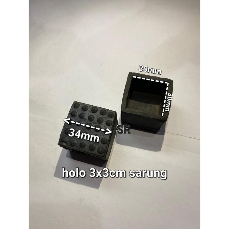 karet holo 3x3 cm sarung
