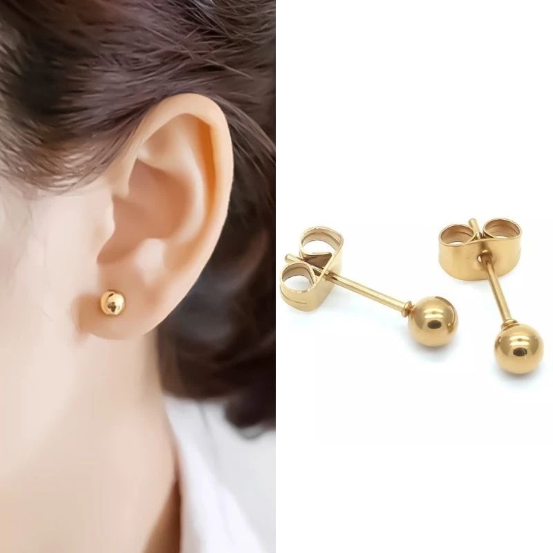 Anting xuping polos bola bulat