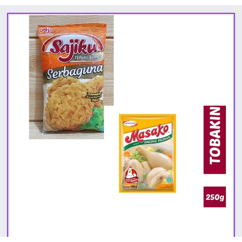 

paket Masako Ayam 250 Gram + sajiku tepung serbaguna 75gr