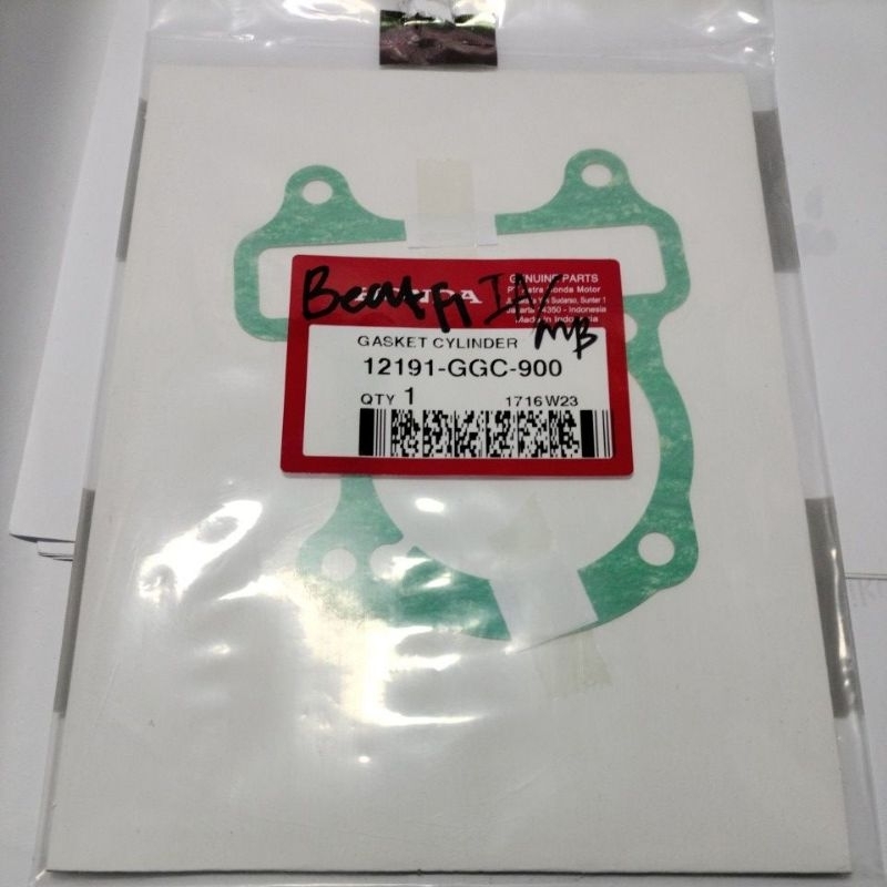 GASKET CYLINDER - PAKING BLOK ( ASLI HONDA ) BEAT Fi 12191-GGC-900