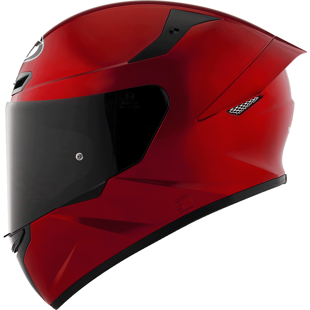 Helm Kyt Tt Course Plain (Visor Clear) - Red Maroon