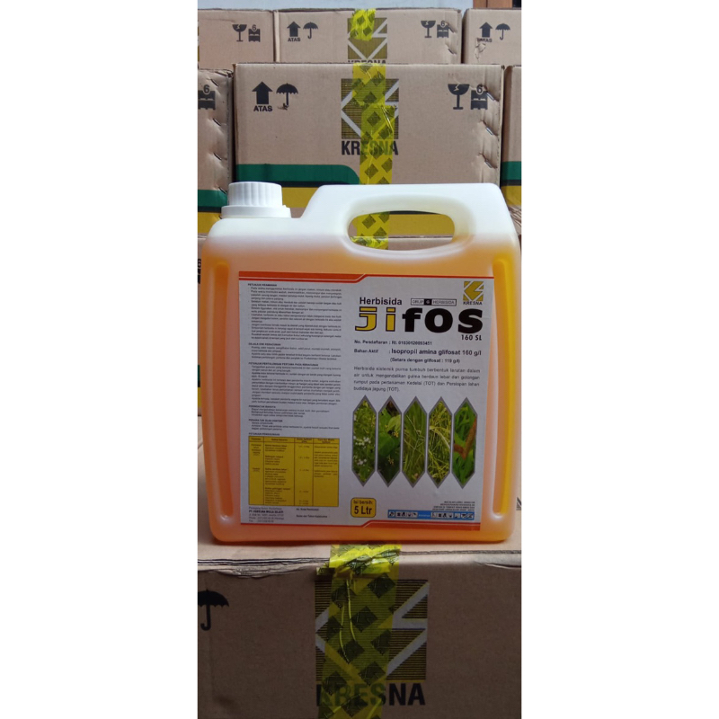 JIFOS 5L 5Liter HERBISIDA GLIPOSAT KERING SAMPAI AKAR sama Gempur bablas Roundup