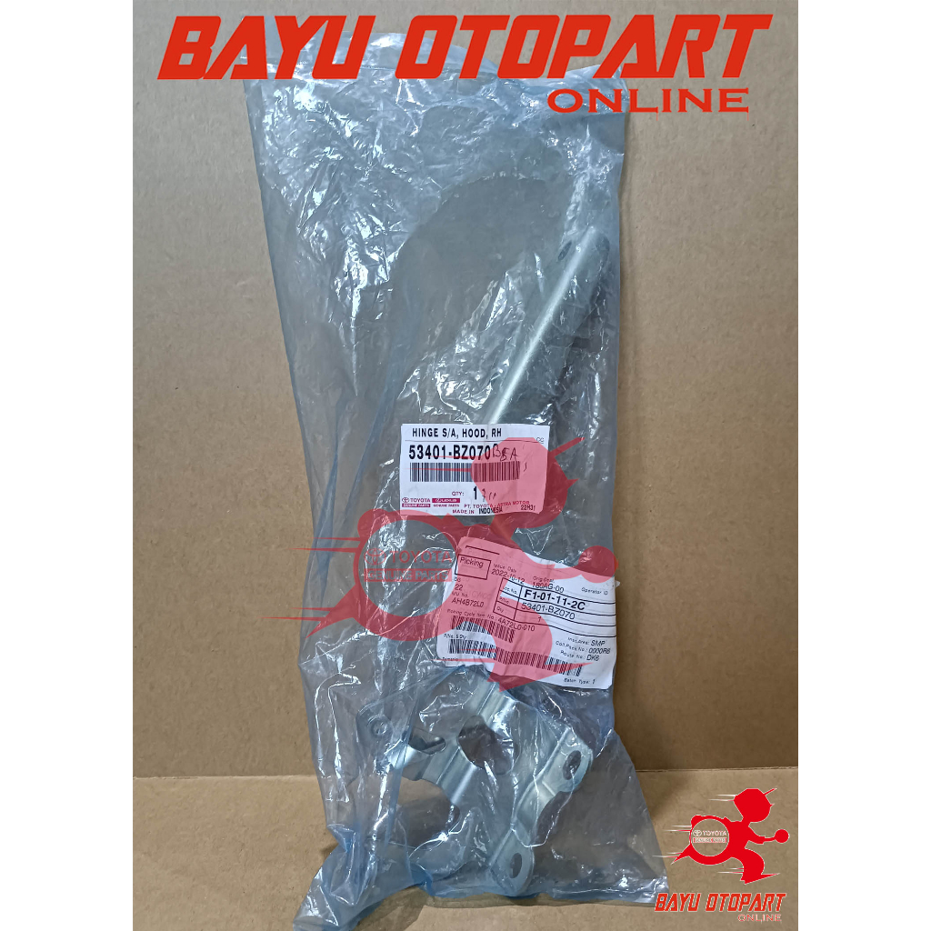 ENGSEL KAP MESIN KANAN TOYOTA RAIZE 53401-BZ070