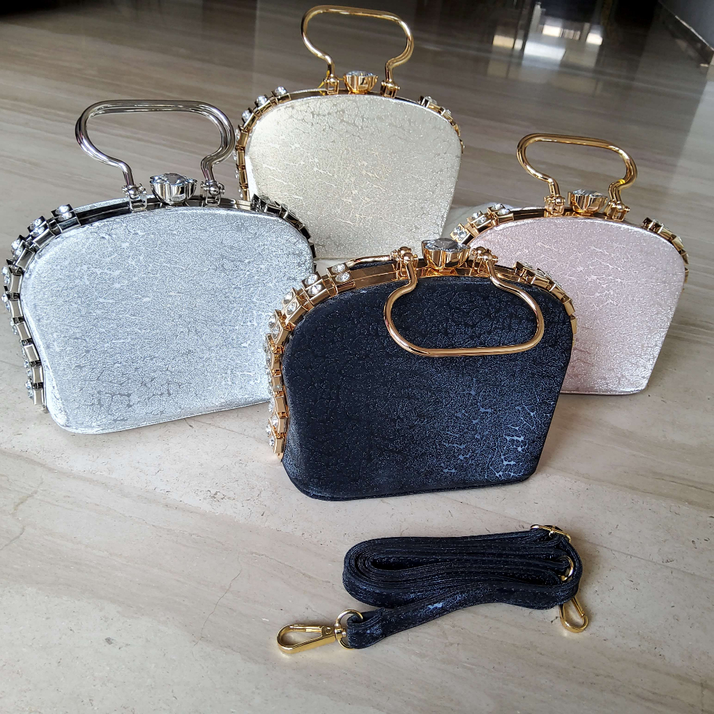 FARNELL - Tas Pesta Farnell Clutch Kondangan Diamond Model Unik 21308 Terbaru