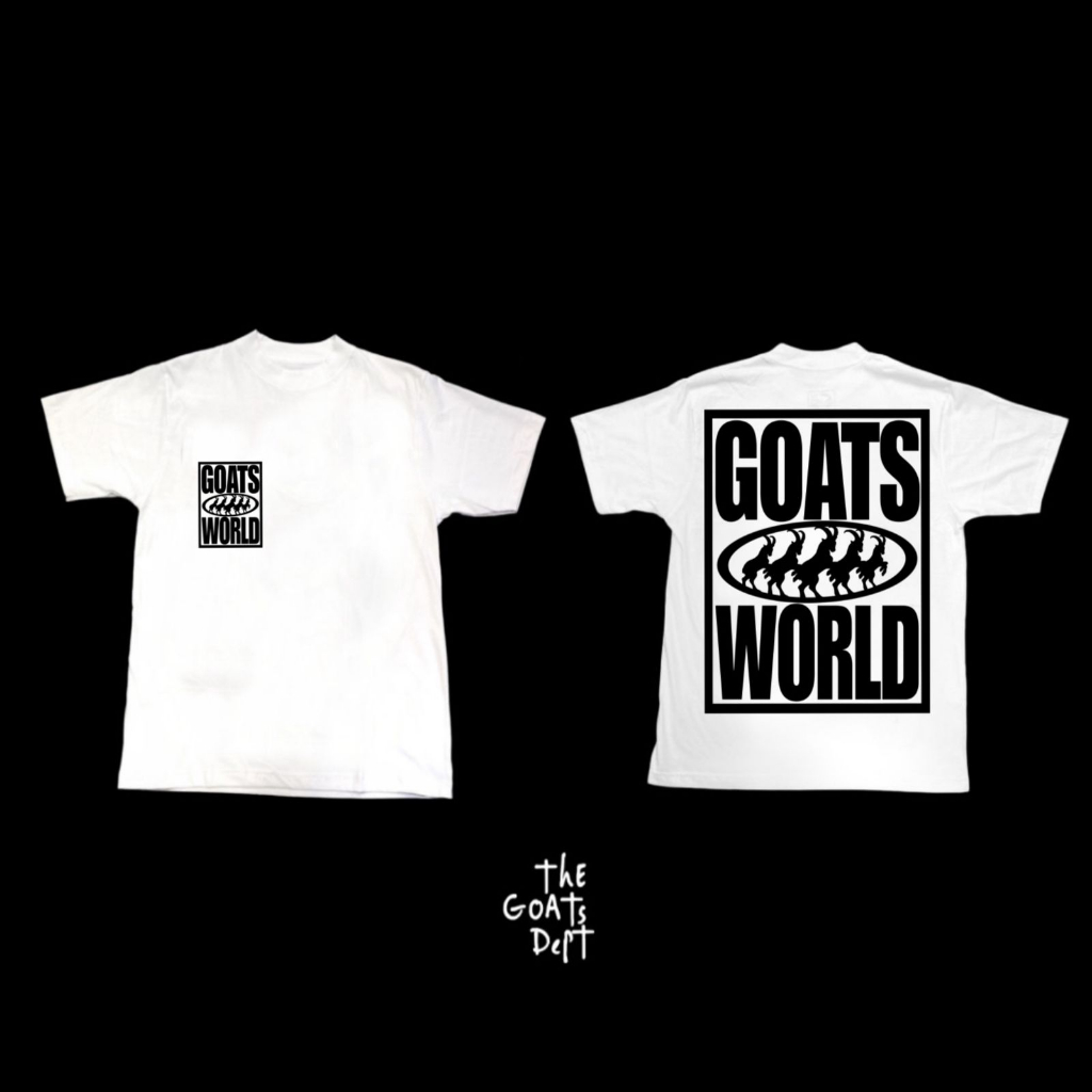 The Goats Dept - ( Limited Edition ) Goats World White Tshirt Boxy Oversized Original / tgd915 kaos 