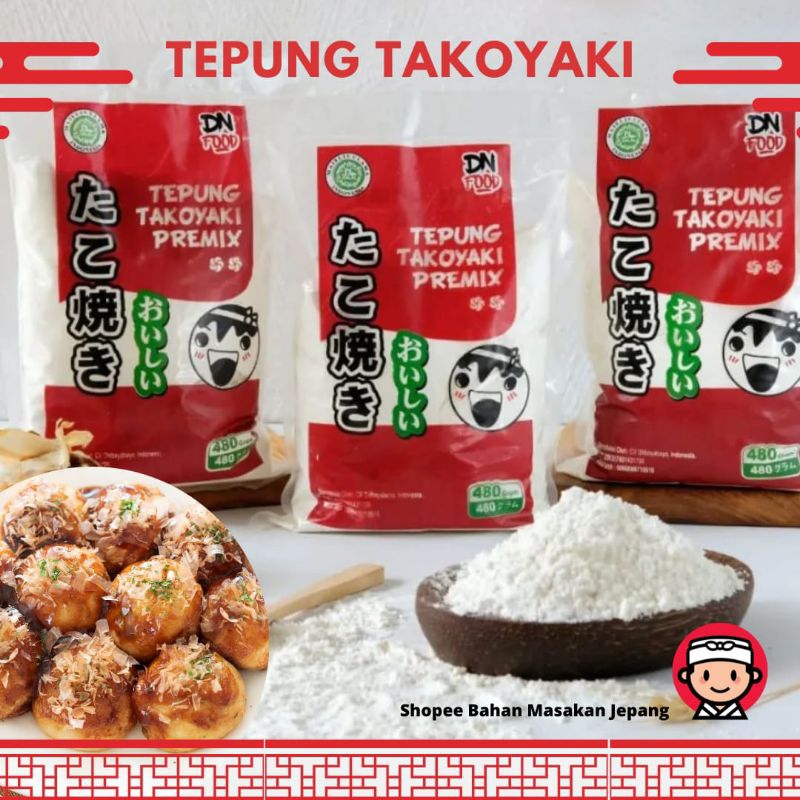 

Tepung Takoyaki Premix Instan 480 g | Brand DN Food Okonomiyaki Floor | Hiroking Food