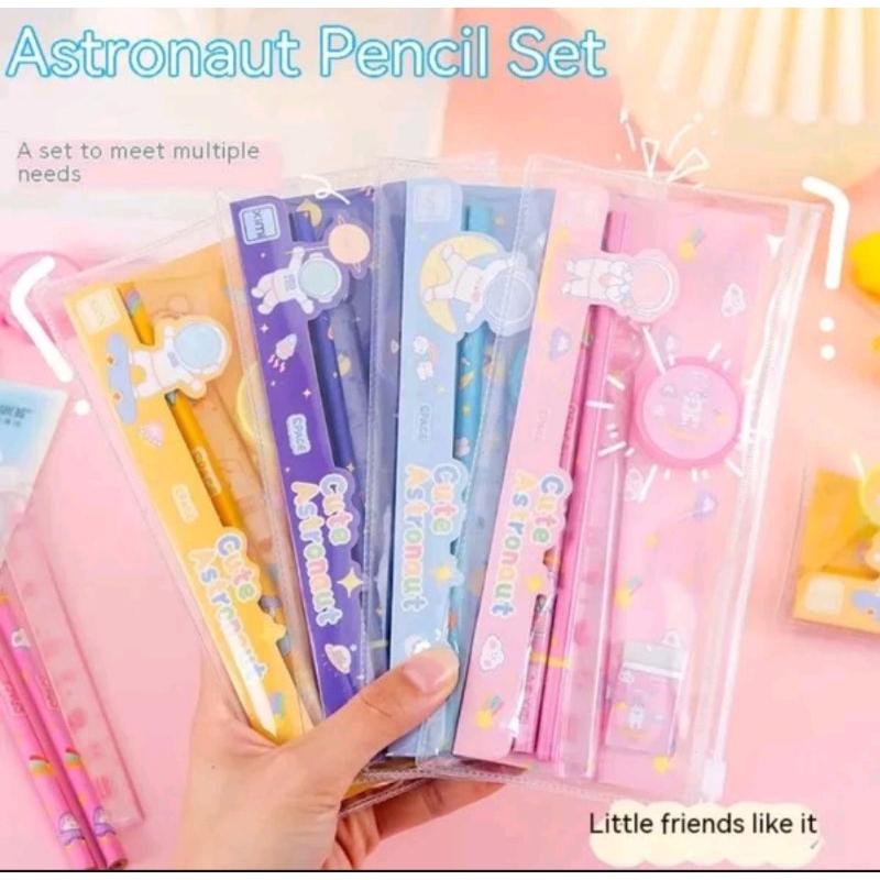 

MS Alat Tulis Paket Cute Astronaut Stationery Set 5 in 1