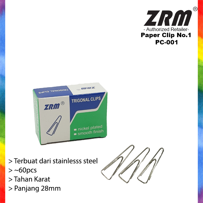 

ZRM PC-001 Paper Clip No.1 / Klip Kertas No.1 28mm