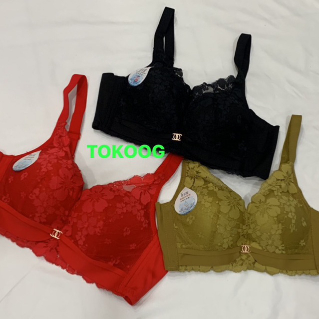 Push Up Bra Brukat Premium Bh Busa Tebal Kait 4