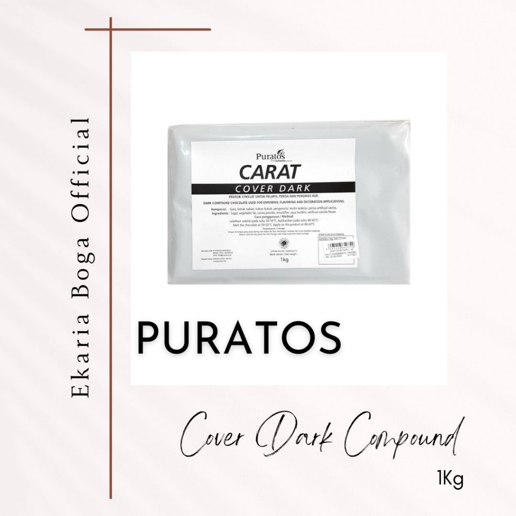 COKELAT | COKLAT BATANG / BLOK / KEMASAN | PURATOS CARAT COVER DARK COMPOUND | PURATOS COVER DARK 1K