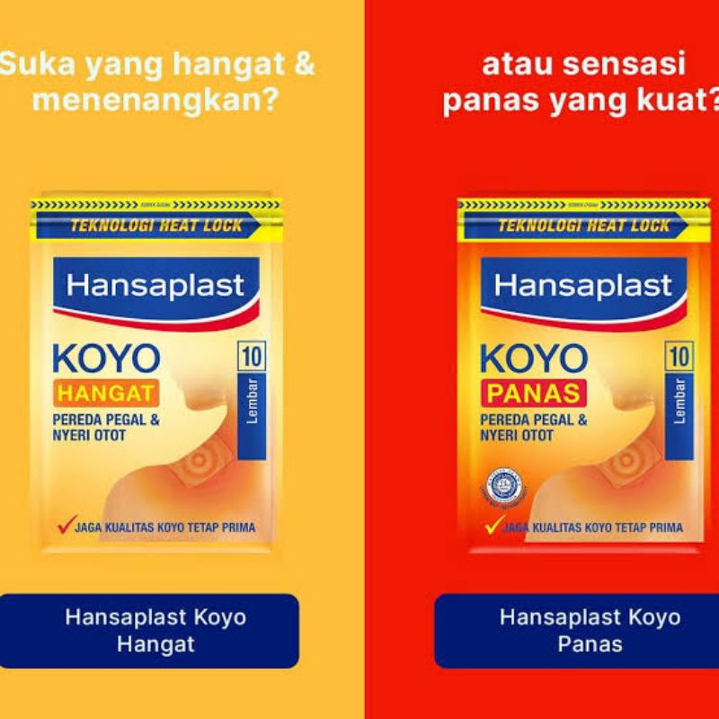 HANSAPLAST & Neo Rheumacyl Koyo Hangat Pereda Nyeri otot & Sendi 1 pcs isi 2 koyo
