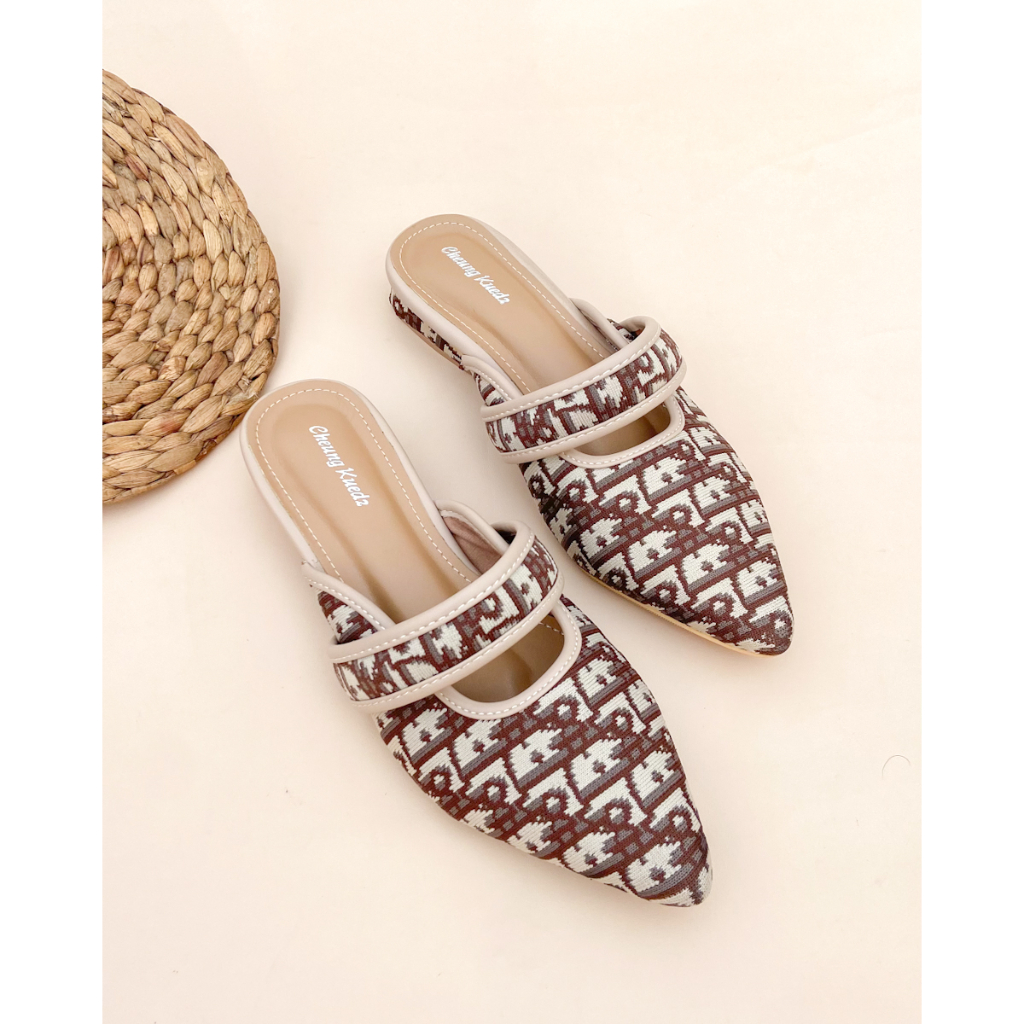 Sandal Mules Slop Strap Wanita ESTHER