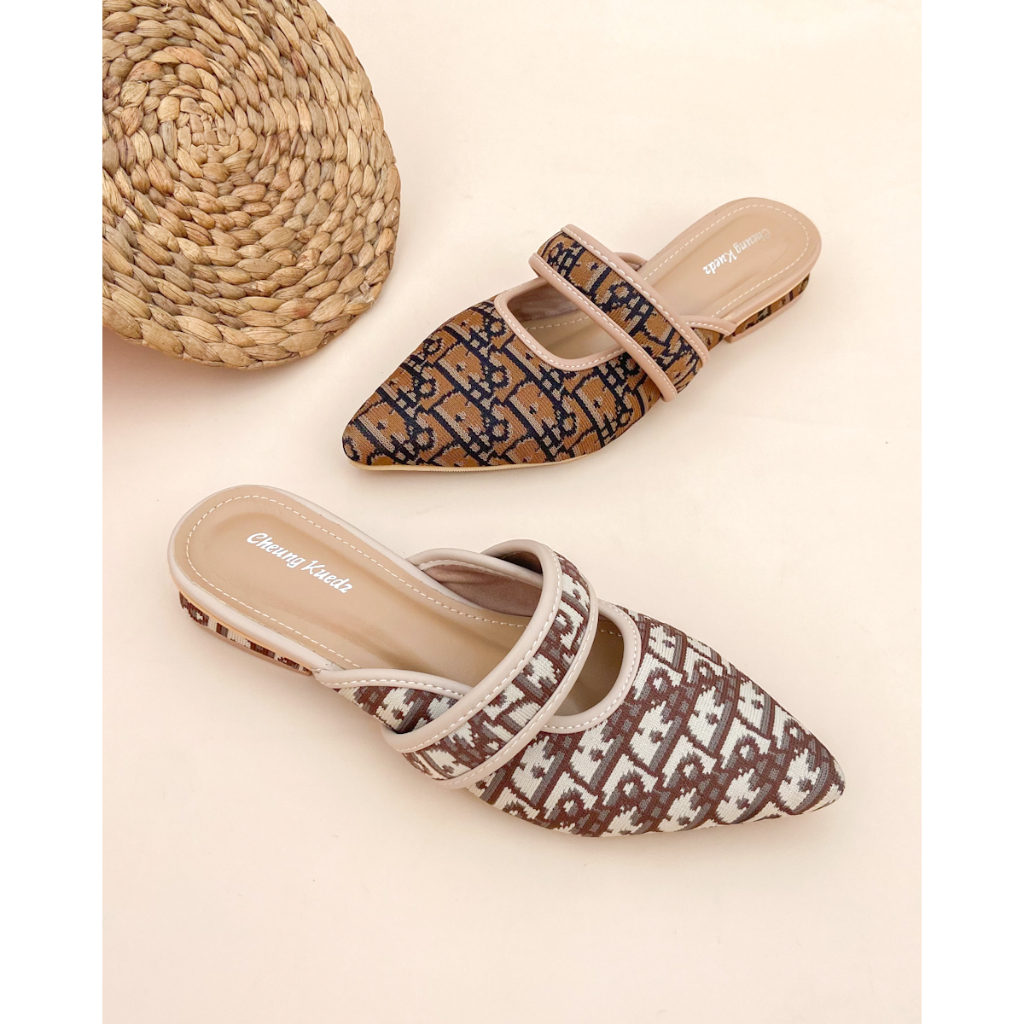 Sandal Mules Slop Strap Wanita ESTHER