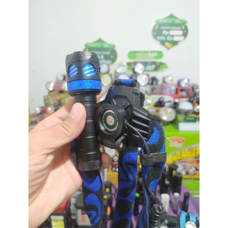 SENTER 2 LED KUNING&PUTIH 2 FUNGSI BISA KEPALA&TANGAN MITSUYAMA MS-2811C