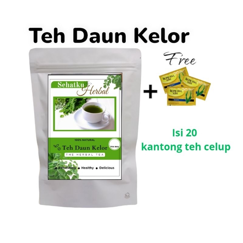 

TEH DAUN KELOR : TEH DAUN KELOR (MORINGA LEAF TEA) ISI 20 KANTONG TEH CELUP ( ISI 20 TEA BAG)