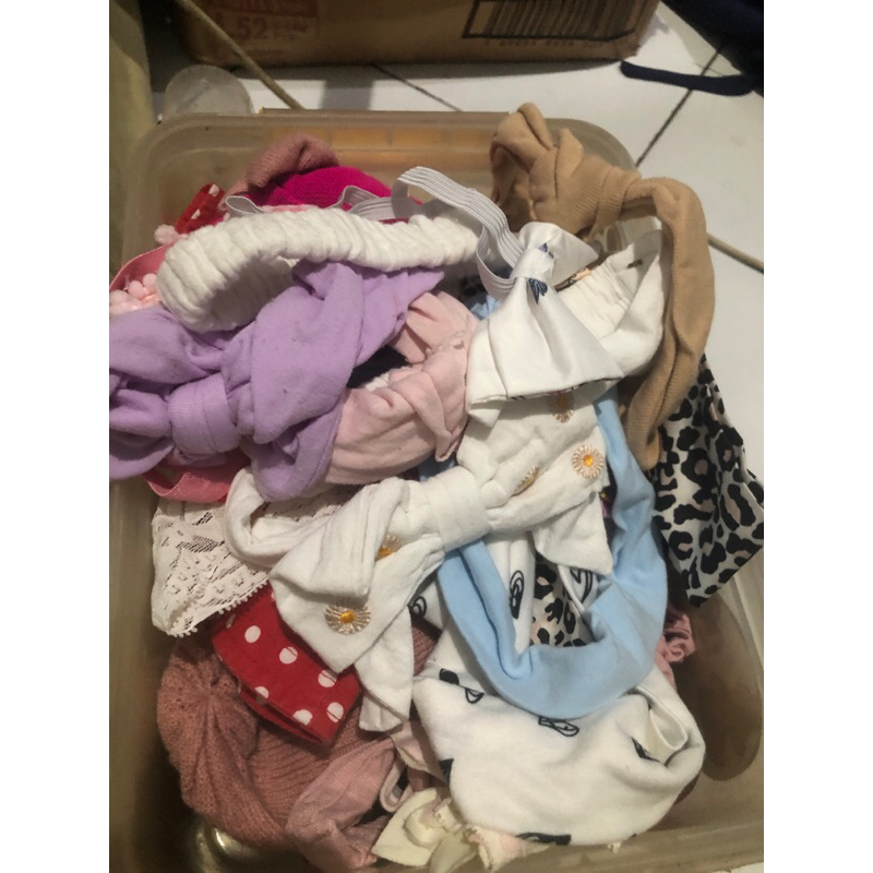 preloved bandana bando kain bayi perempuan